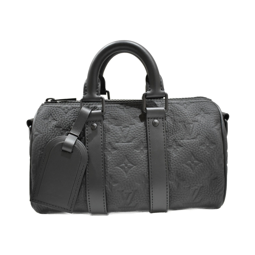 LOUIS VUITTON Keepall Bandoulire Empreinte Black Taurillon Leather 2way